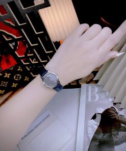 Đồng hồ Omega Fake cao cấp máy Nhật màu xanh dương nữ (2)