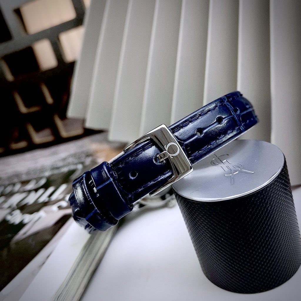 Đồng hồ Omega Fake cao cấp máy Nhật màu xanh dương nữ (2)