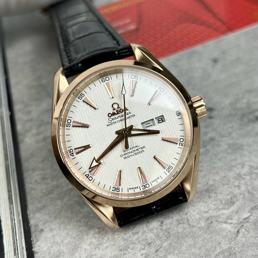 Đồng hồ Omega Seamaster nam mặt trắng Fake 11 Cao Cấp 38 (2)