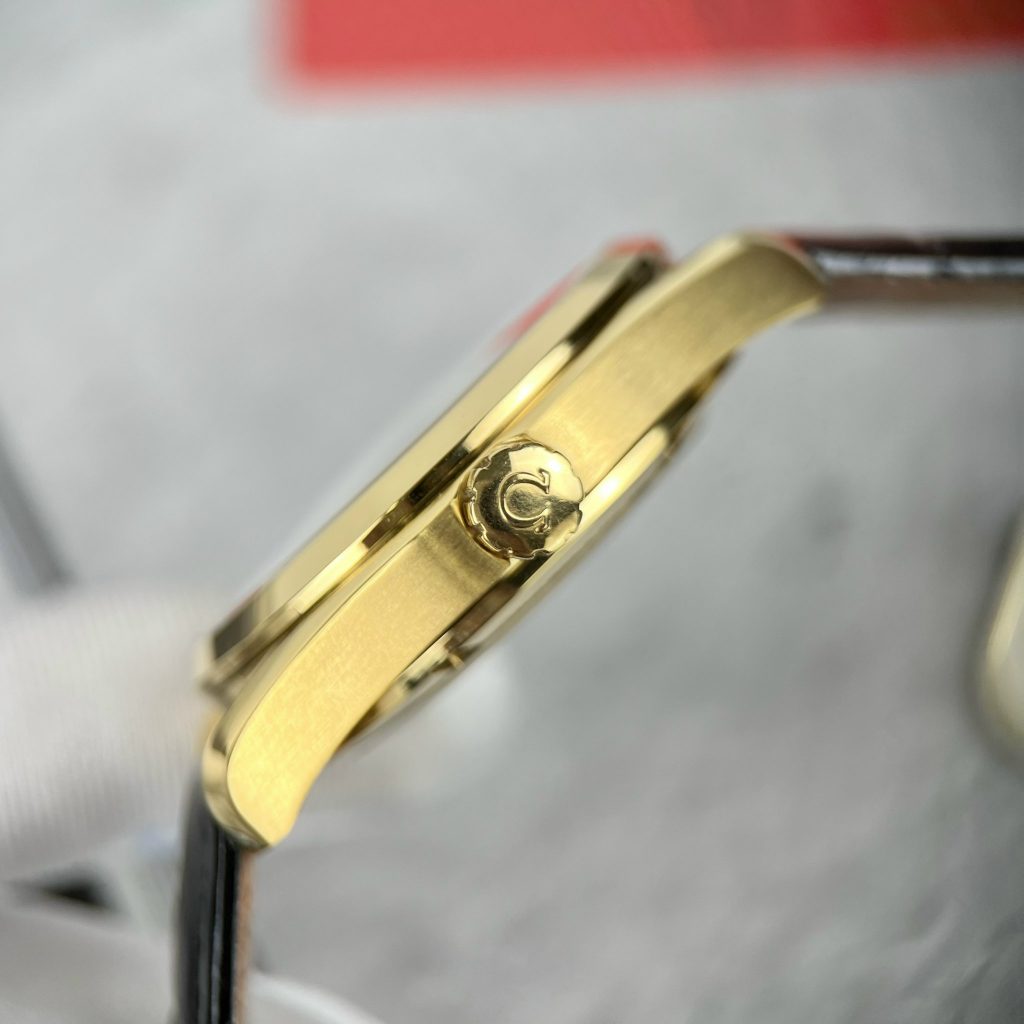 Đồng hồ Omega Seamaster nam màu vàng gold Super Fake 11 38 (2)