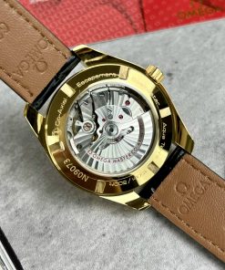 Đồng hồ Omega Seamaster nam màu vàng gold Super Fake 11 38 (2)