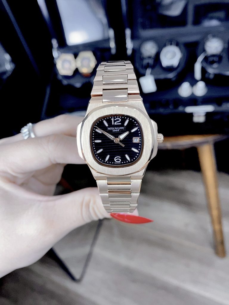 Đồng hồ Patek Philippe nữ máy Nhật giá rẻ màu vàng hồng 32mm