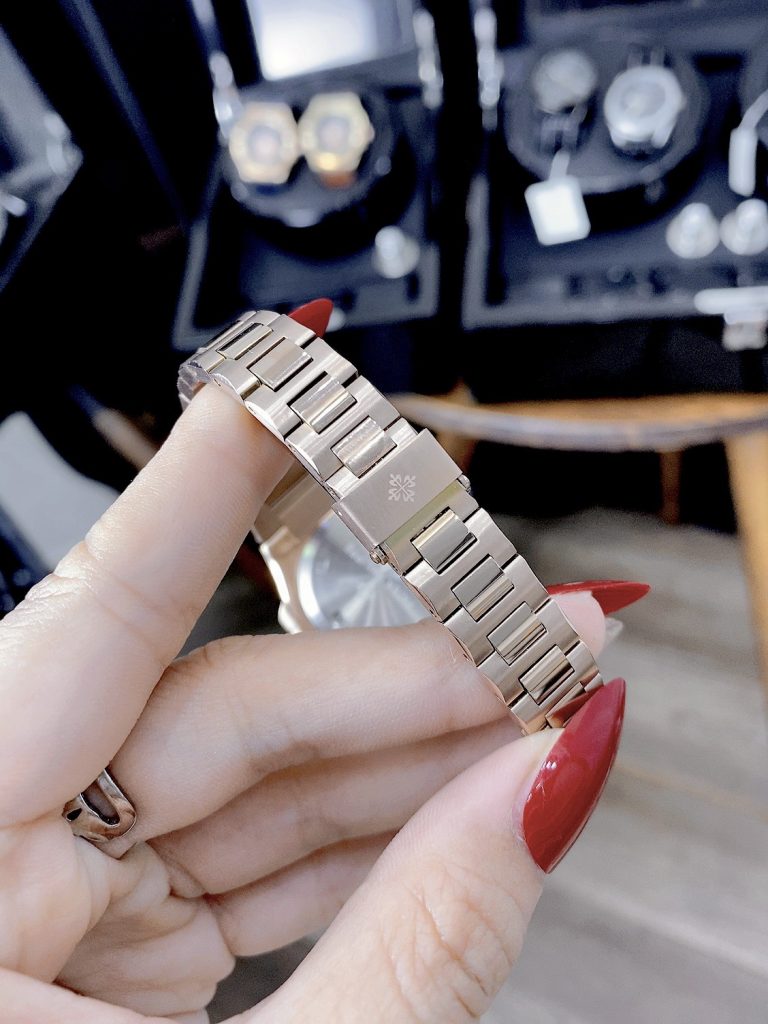 Đồng hồ Patek Philippe nữ máy Nhật giá rẻ màu vàng hồng 32mm
