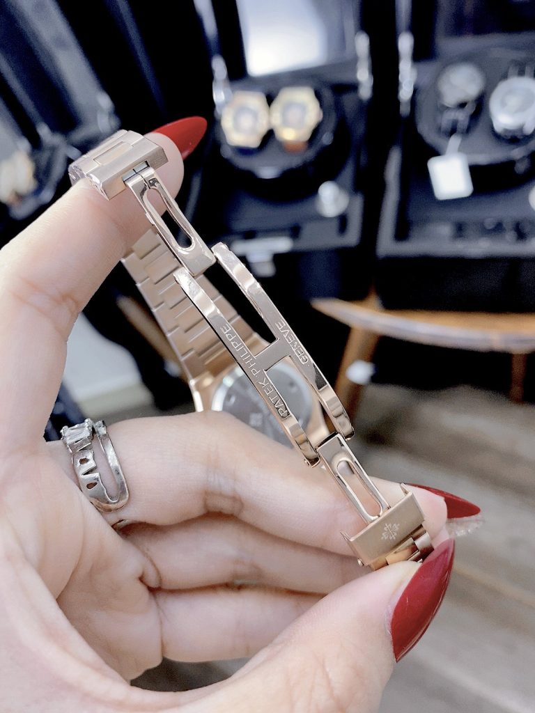 Đồng hồ Patek Philippe nữ máy Nhật giá rẻ màu vàng hồng 32mm