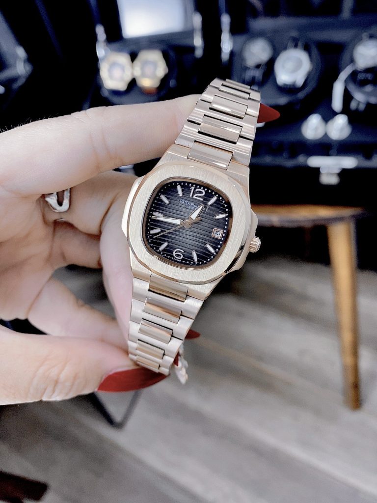 Đồng hồ Patek Philippe nữ máy Nhật giá rẻ màu vàng hồng 32mm