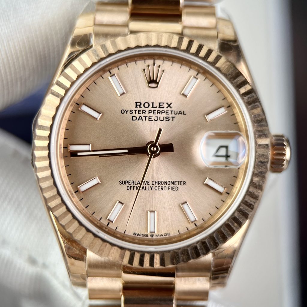 Đồng hồ Rolex DateJust Rose Gold Rep 11 Thụy Sỹ EW Factory 31mm (2)