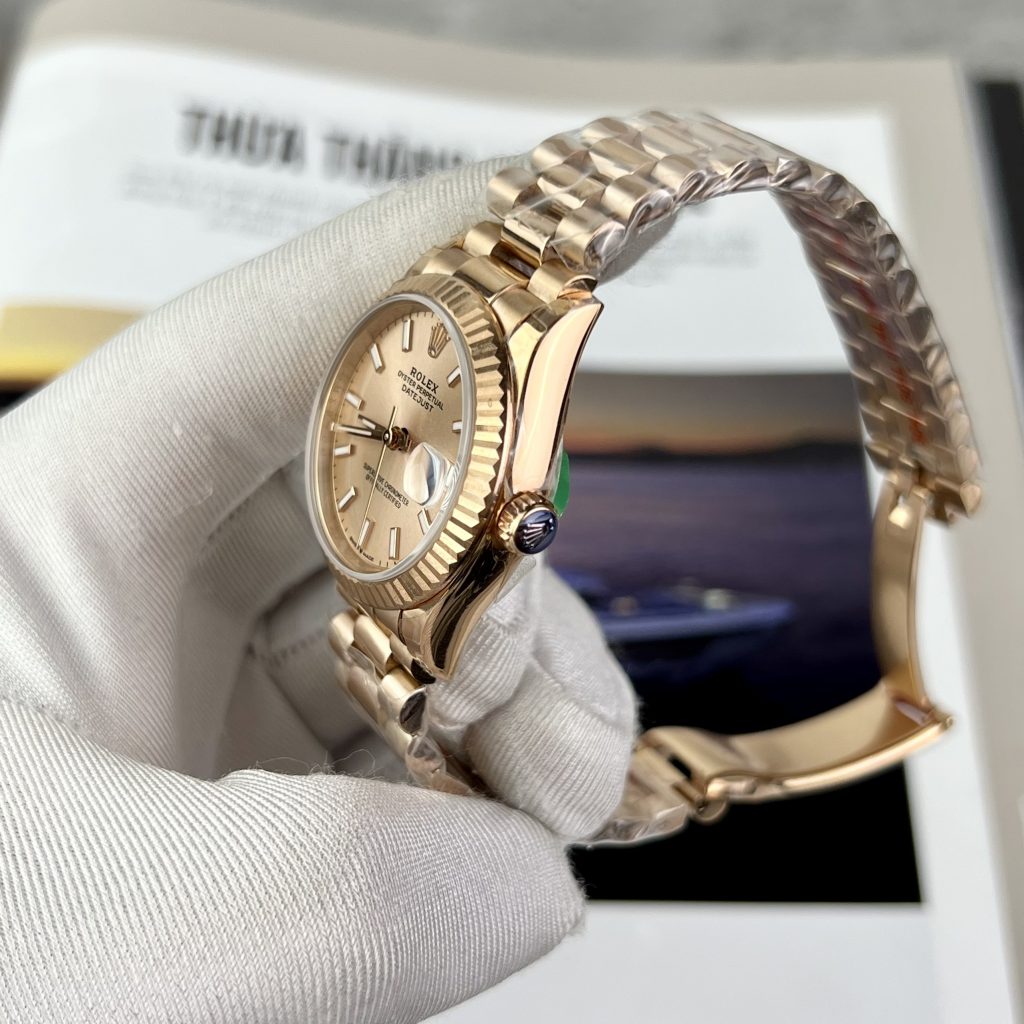 Đồng hồ Rolex DateJust Rose Gold Rep 11 Thụy Sỹ EW Factory 31mm (2)