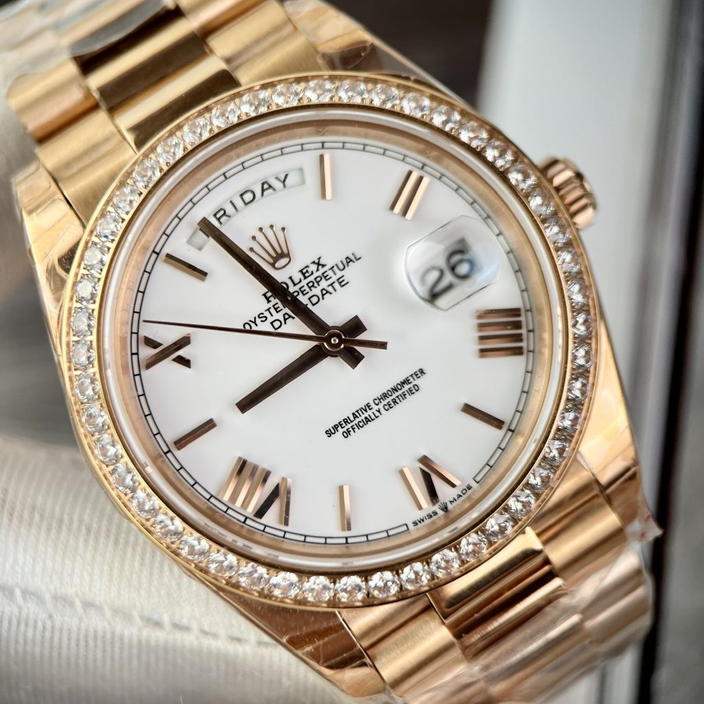 Đồng hồ Rolex Day-Date Replica 11 nam đính đá EW Factory 40mm (2)