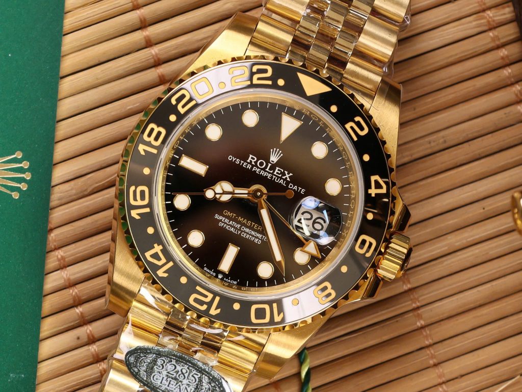 Đồng hồ Rolex GMT-Master ll Vàng Gold Replica 11 Clean Factory 40mm (9)