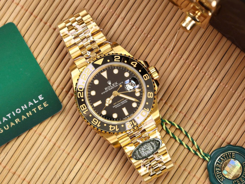Đồng hồ Rolex GMT-Master ll Vàng Gold Replica 11 Clean Factory 40mm (9)