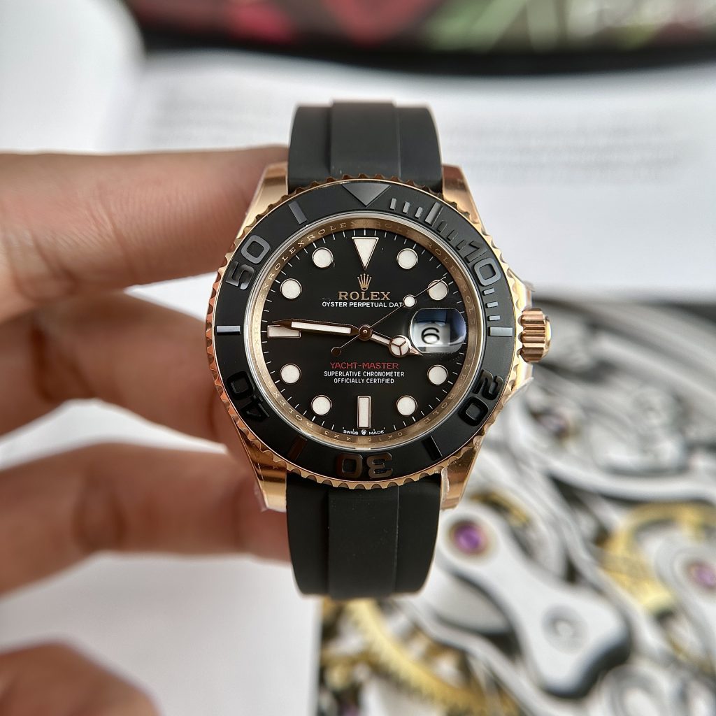 Đồng hồ Rolex Yacht-Master Rose Gold Replica 11 Clean Factory 40mm (2)