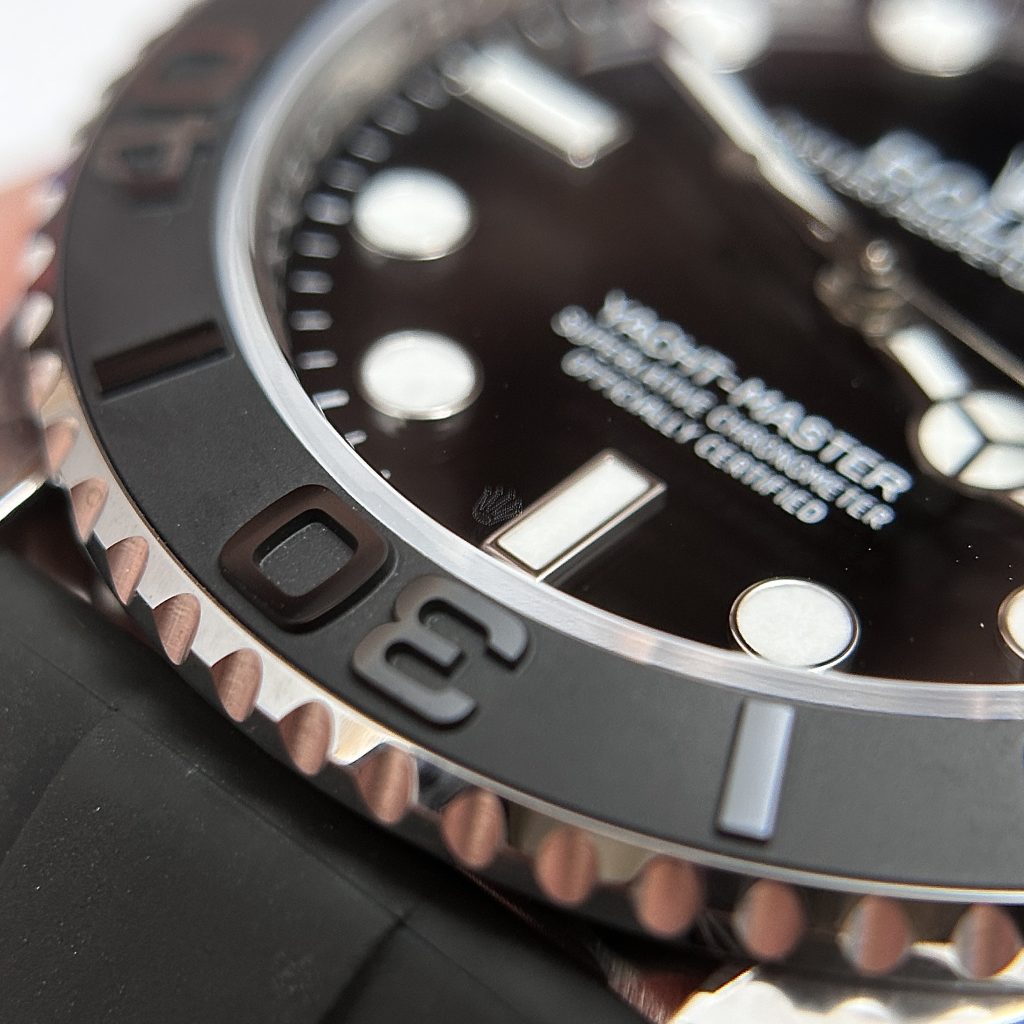 Đồng hồ Rolex Yacht-Master ll mặt đen Replica 11 Thụy Sỹ Clean Factory 42mm (2)