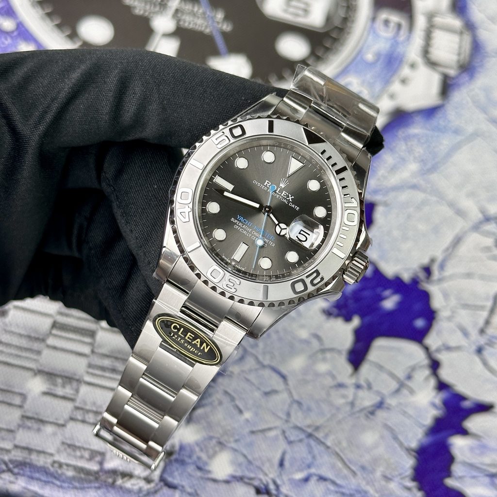 Đồng hồ Rolex Yacht-Master nam mặt xám Rep 11 Cao Cấp Clean Factory 40mm (2)