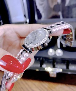 Đồng hồ nữ Guess Gala Like Auth dây ngọc trai mặt đính đá 30mm