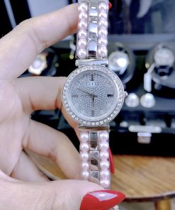 Đồng hồ nữ Guess Gala Like Auth dây ngọc trai mặt đính đá 30mm