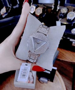 Đồng hồ nữ Guess Triangle GW0512L1 đính đá dây kim loại Like auth 36mm