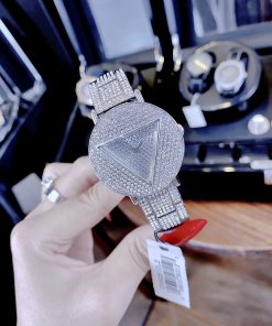 Đồng hồ nữ Guess Triangle GW0512L1 đính đá dây kim loại Like auth 36mm