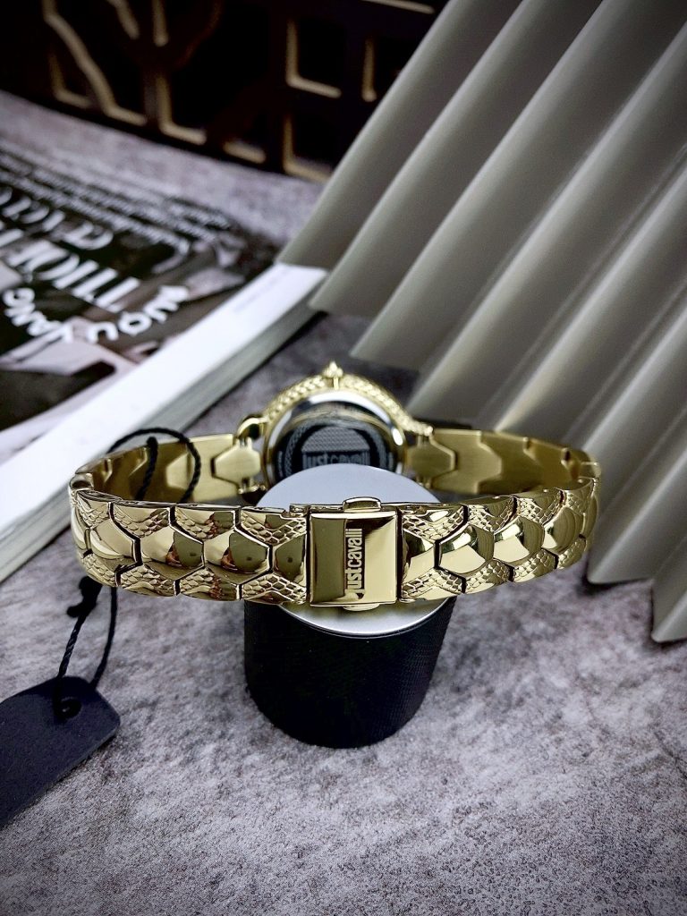 Đồng hồ nữ Just Cavalli JC1L046M0255 hình rắn mạ vàng 32mm