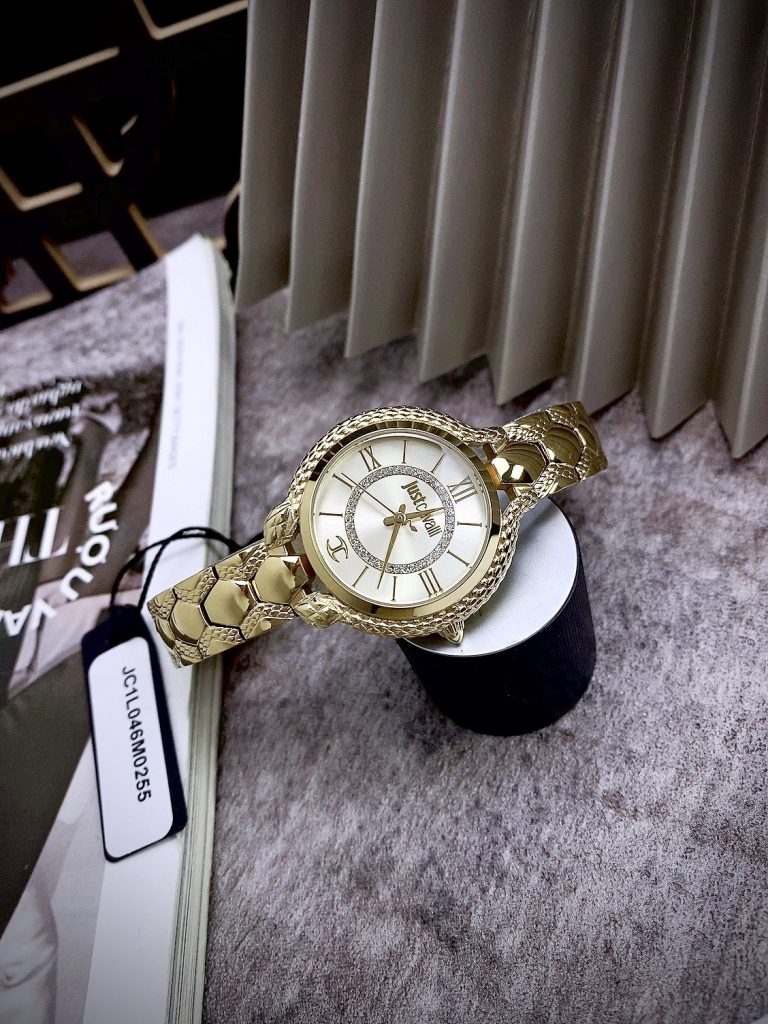 Đồng hồ nữ Just Cavalli JC1L046M0255 hình rắn mạ vàng 32mm