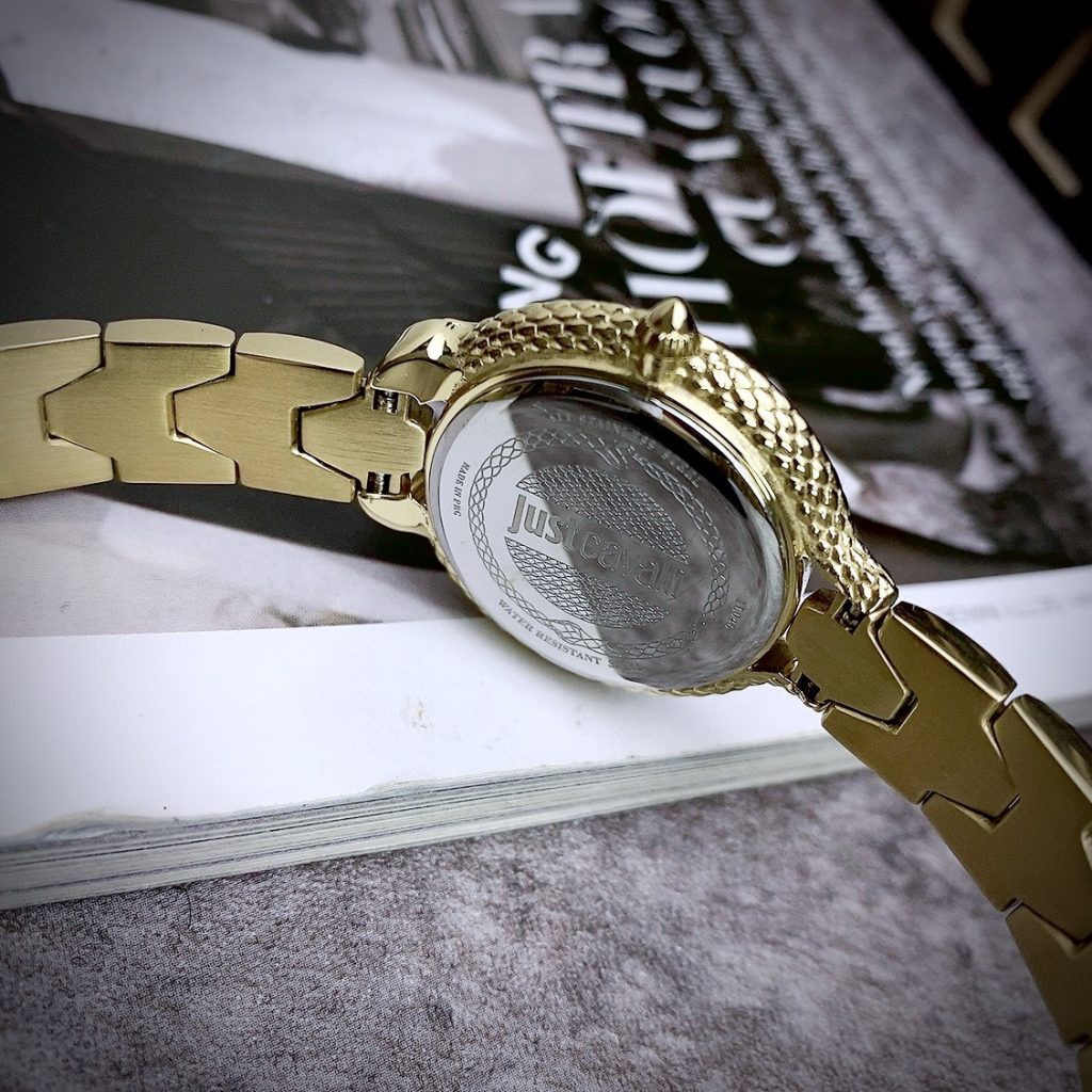 Đồng hồ nữ Just Cavalli JC1L046M0255 hình rắn mạ vàng 32mm