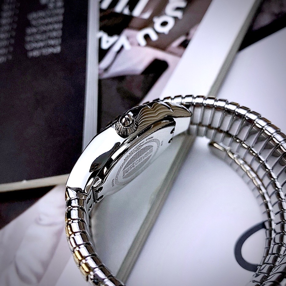 Đồng hồ nữ Just Cavalli JC1L168M0075 Like auth hình rắn mặt trắng 28mm (1)