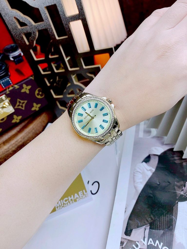 Đồng hồ nữ Michael Kors Mini Pilot Pave MK7366 Like Auth 36mm (2)