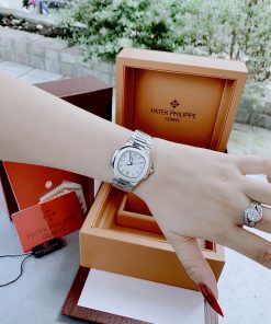 Đồng hồ nữ Patek Philippe giá rẻ dòng Nautilus dây thép trắng 32mm