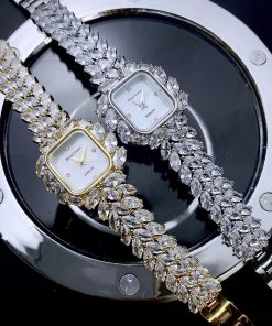 Đồng hồ nữ Royal Crown đính đá mặt xà cừ Like Auth 30mm