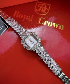 Đồng hồ nữ Royal Crown đính đá mặt xà cừ Like Auth 30mm