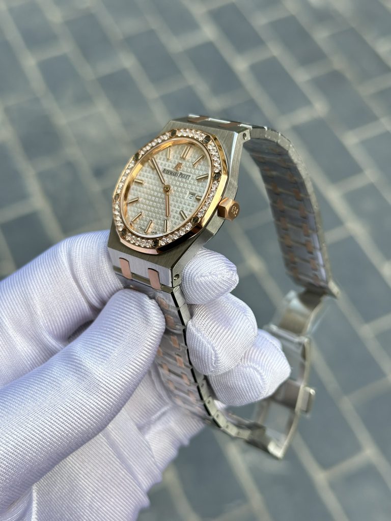Đồng hồ Audemars Piguet Royal Oak Demi Rose Gold Rep 11 Cao Cấp 33mm (2)