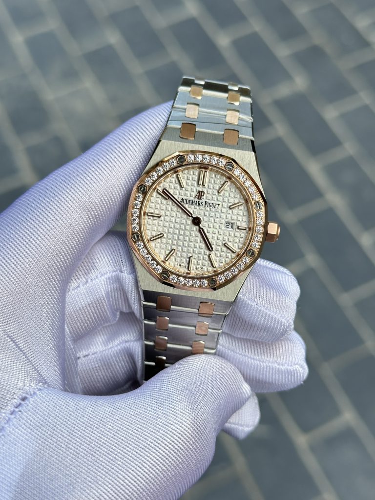 Đồng hồ Audemars Piguet Royal Oak Demi Rose Gold Rep 11 Cao Cấp 33mm (2)
