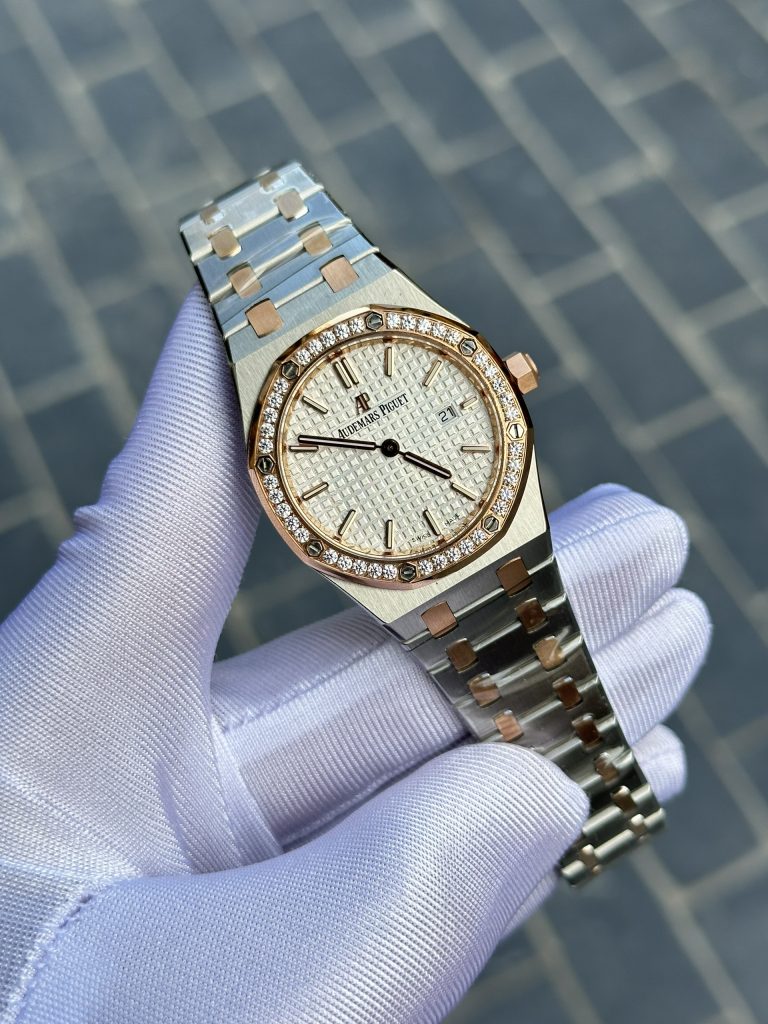 Đồng hồ Audemars Piguet Royal Oak Demi Rose Gold Rep 11 Cao Cấp 33mm (2)