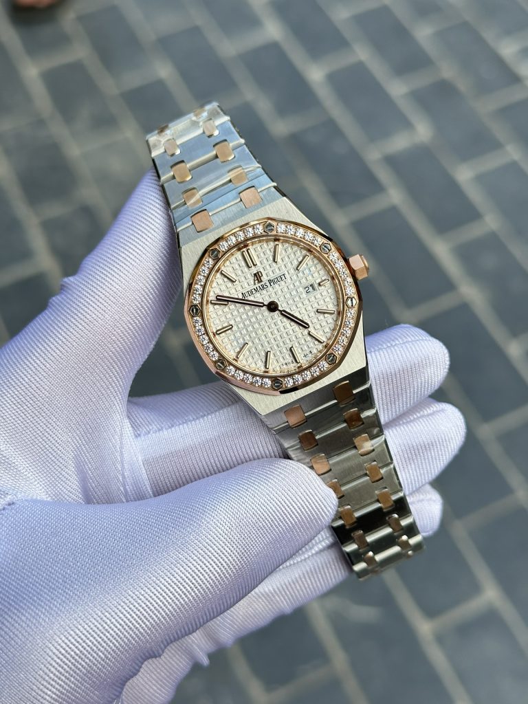 Đồng hồ Audemars Piguet Royal Oak Demi Rose Gold Rep 11 Cao Cấp 33mm (2)