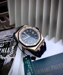 Đồng hồ Audemars Piguet Royal Oak Offshore Rose Gold màu đen Fake Cao Cấp 37mm (2)