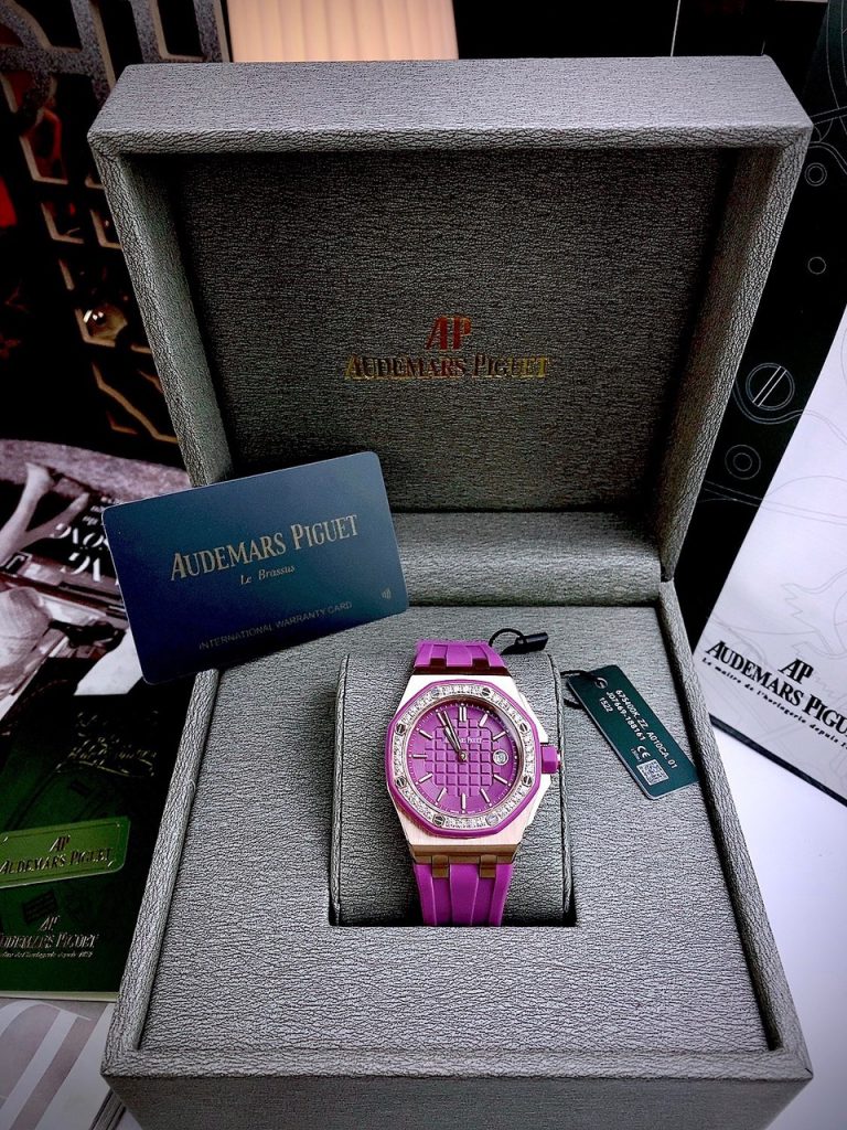 Đồng hồ Audemars Piguet Royal Oak Offshore Rose Gold màu tím Fake 11 37mm (2)