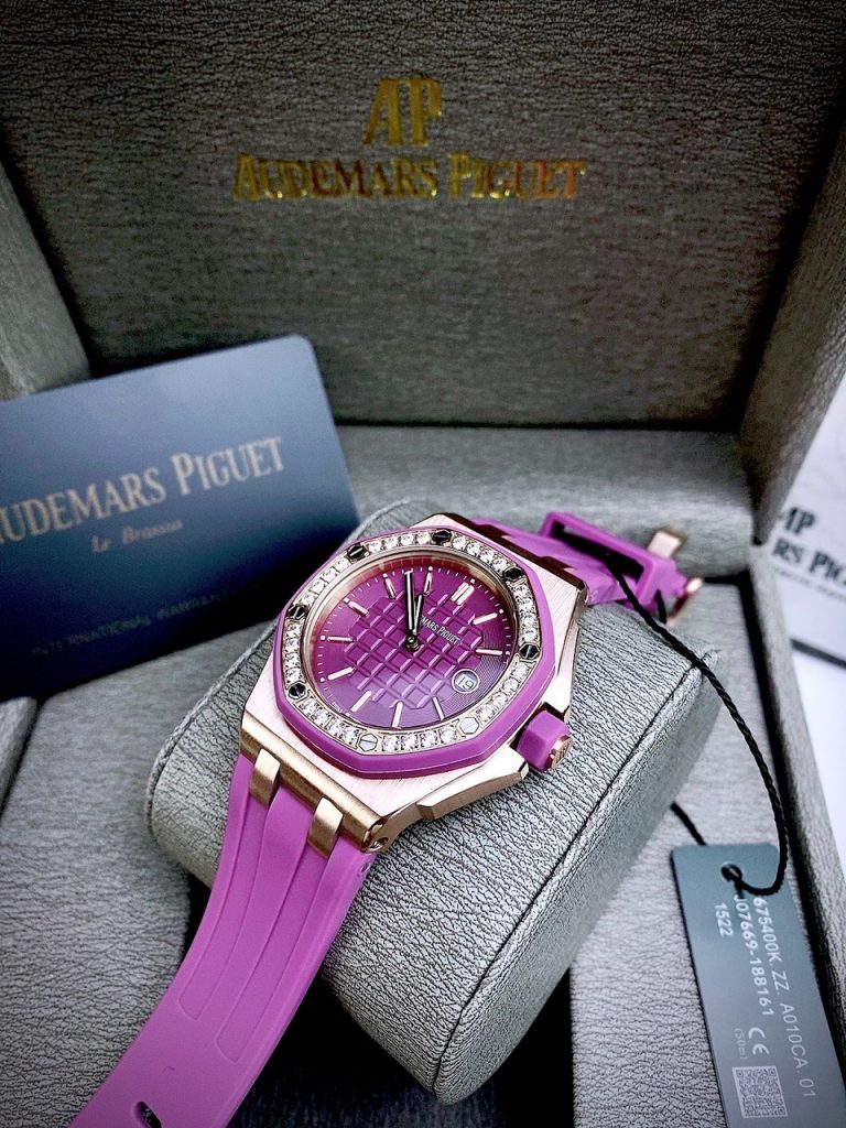 Đồng hồ Audemars Piguet Royal Oak Offshore Rose Gold màu tím Fake 11 37mm (2)