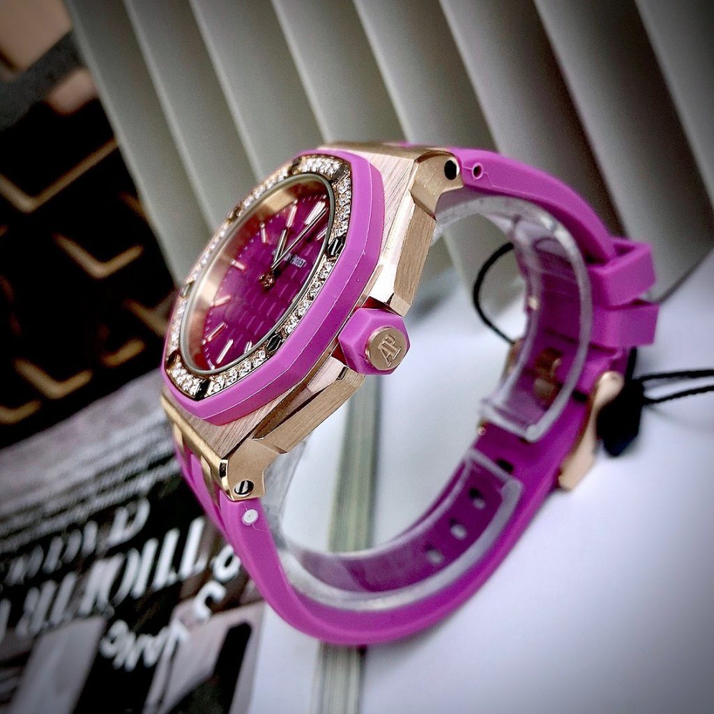 Đồng hồ Audemars Piguet Royal Oak Offshore Rose Gold màu tím Fake 11 37mm (2)