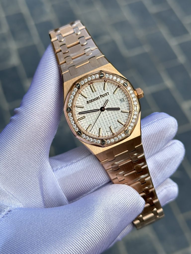 Đồng hồ Audemars Piguet Royal Oak Rose Gold Rep 11 Máy Cơ Thụy Sỹ 33mm (2)