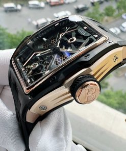 Đồng hồ Bonest Gatti 5501 chính hãng màu đen lộ máy Automatic 45mm