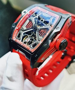 Đồng hồ Bonest Gatti 5501 chính hãng màu đỏ lộ máy 45mm