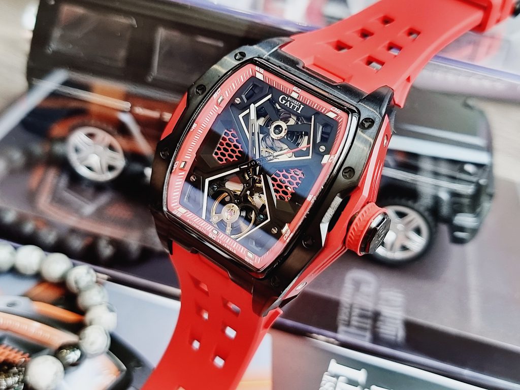 Đồng hồ Bonest Gatti 5501 chính hãng màu đỏ lộ máy 45mm (9)