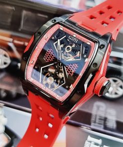 Đồng hồ Bonest Gatti 5501 chính hãng màu đỏ lộ máy 45mm (9)