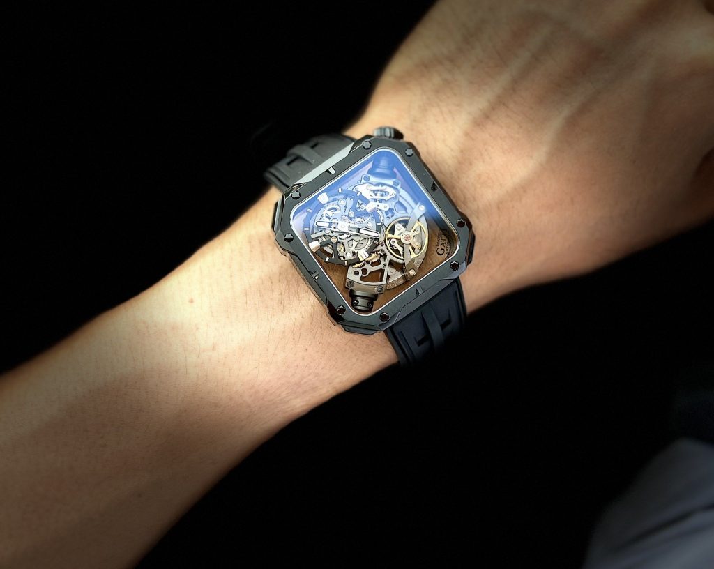 Đồng hồ Bonest Gatti 5804 chính hãng mặt vuông màu đen 43mm (1)