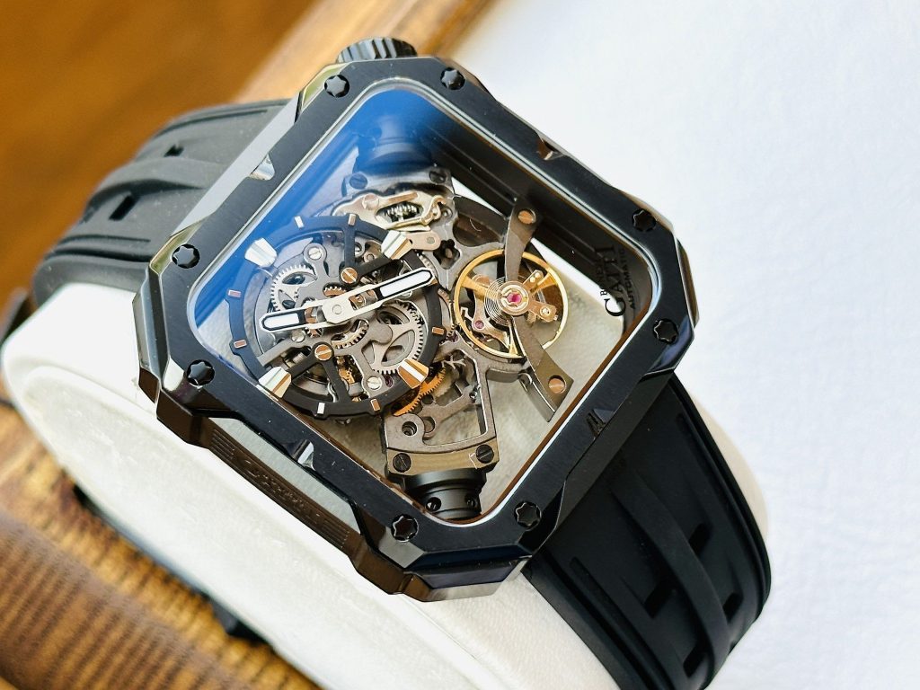 Đồng hồ Bonest Gatti 5804 chính hãng mặt vuông màu đen 43mm (1)