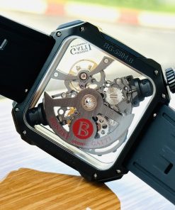 Đồng hồ Bonest Gatti 5804 chính hãng mặt vuông màu đen 43mm (1)