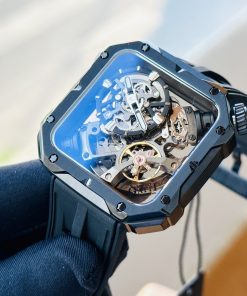 Đồng hồ Bonest Gatti 5804 chính hãng mặt vuông màu đen 43mm (1)