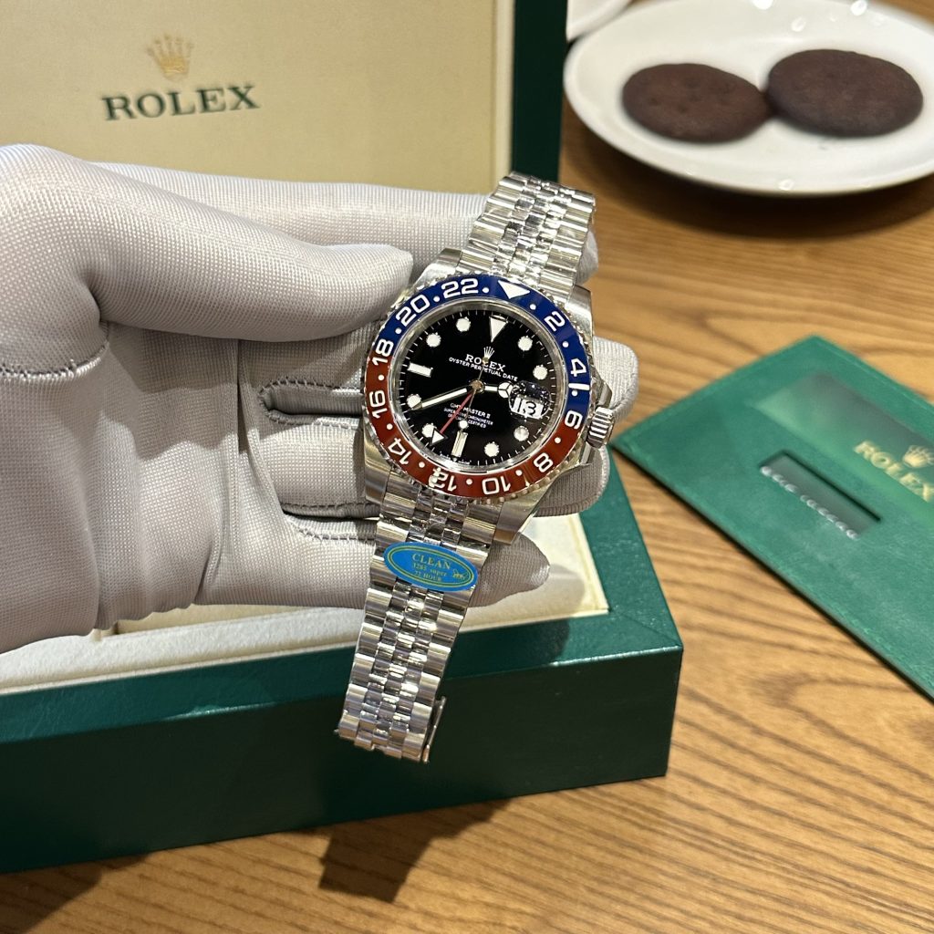 Đồng hồ GMT-Master ll Pepsi Dây Jubilee Replica 11 Clean Factory 40mm (2)