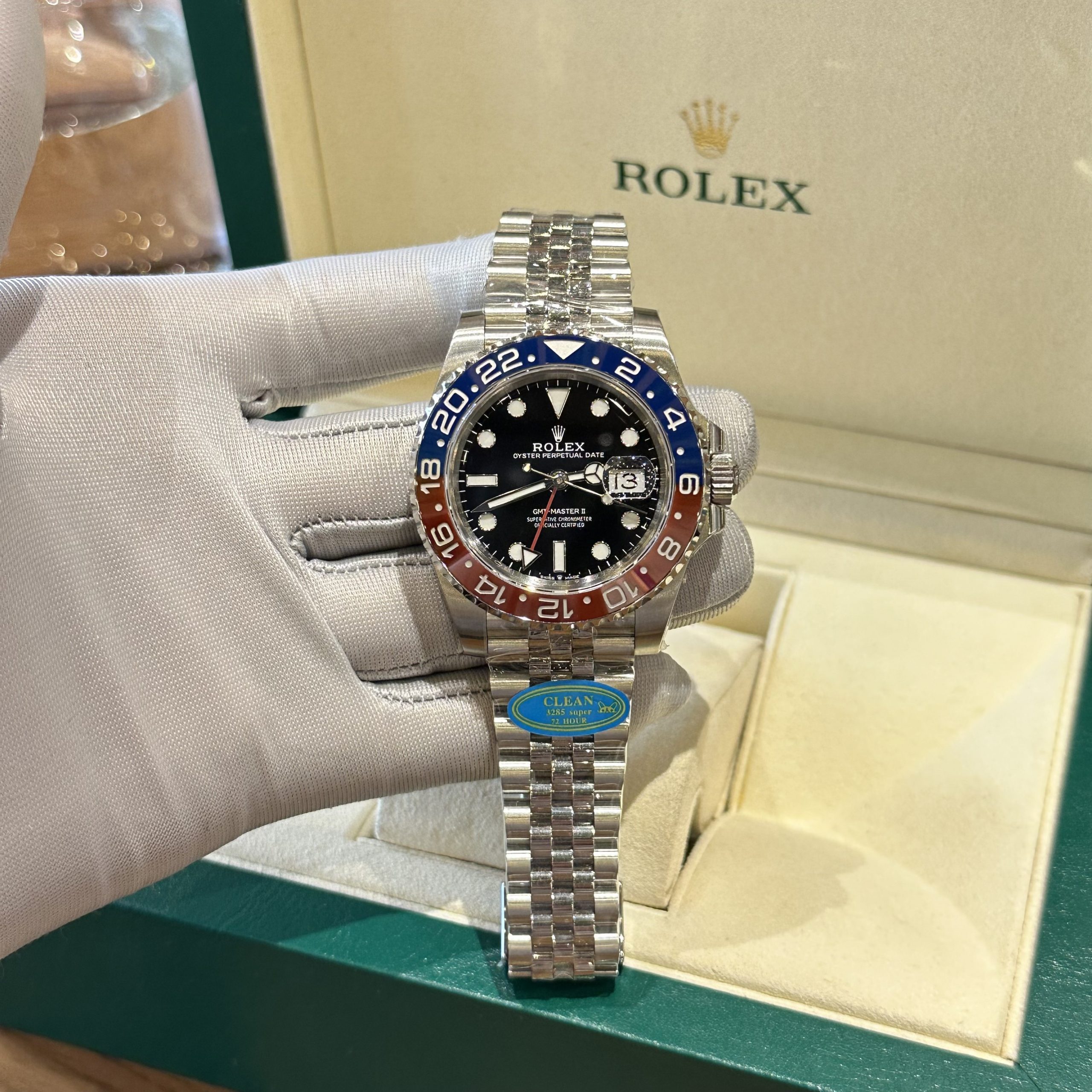 Đồng hồ GMT-Master ll Pepsi Dây Jubilee Replica 11 Clean Factory 40mm (6) Đồng hồ GMT-Master ll Pepsi Dây Jubilee Replica 11 Clean Factory 40mm (2)