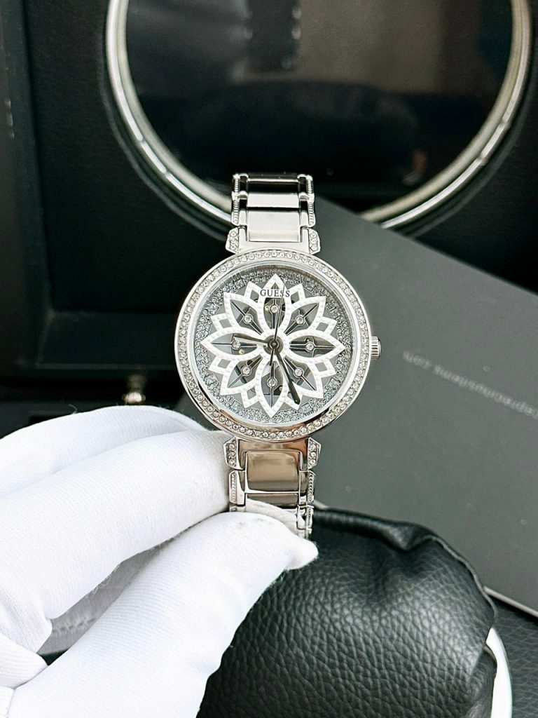Đồng hồ Guess GW0528L1 Silver nữ đính đá Like Auth 36mm (2)