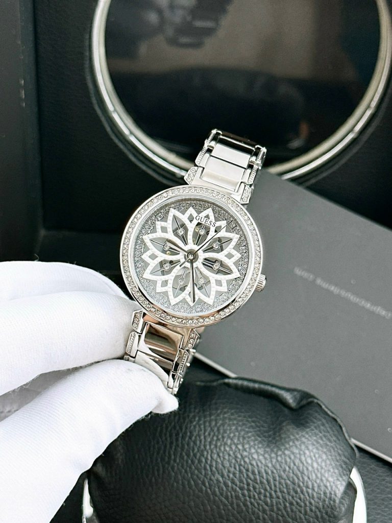 Đồng hồ Guess GW0528L1 Silver nữ đính đá Like Auth 36mm (2)